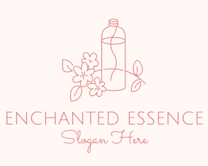 Flower Oil Bottle logo design