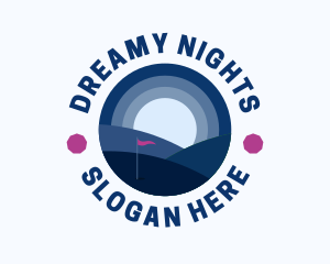 Night Golf Tournament logo design