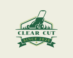 Lawn Mower Grass Cutting logo design