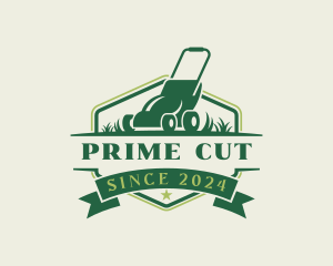 Lawn Mower Grass Cutting logo design