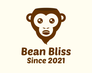 Brown Monkey Coffee Bean logo design