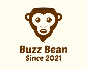 Brown Monkey Coffee Bean logo design