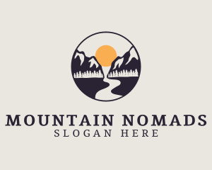 Sunset Mountain Valley logo design