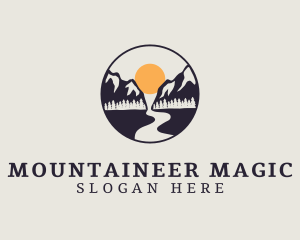 Sunset Mountain Valley logo design