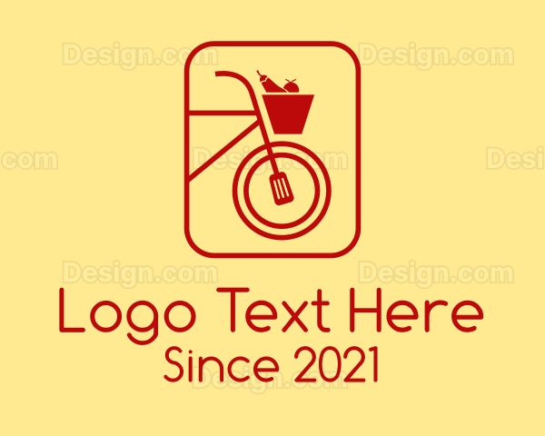 Red Grocery Bike Logo