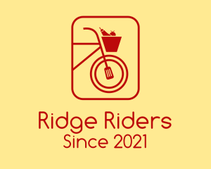 Red Grocery Bike logo design