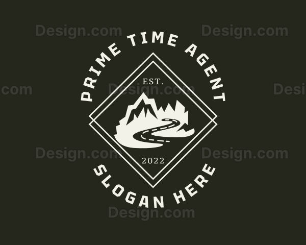 Mountain Hiking Road Trip Logo