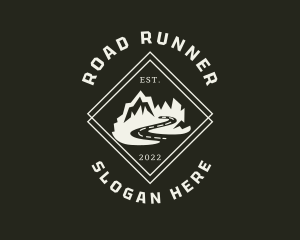 Mountain Hiking Road Trip logo design