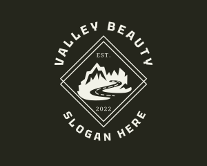 Mountain Hiking Road Trip logo design