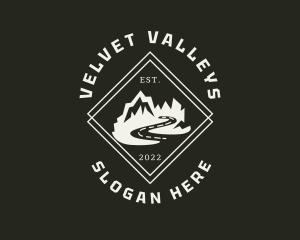 Mountain Hiking Road Trip logo design