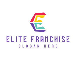 Colorful Letter E logo design