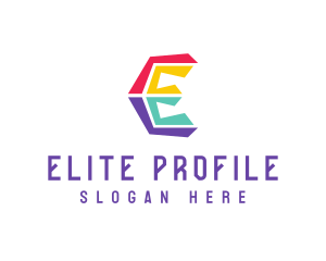 Colorful Letter E logo design