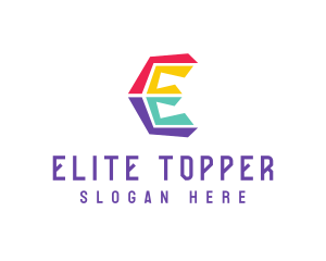 Colorful Letter E logo design