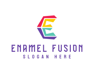 Colorful Letter E logo design