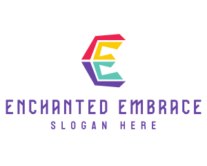 Colorful Letter E logo design