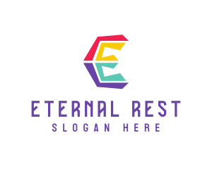 Colorful Letter E logo design