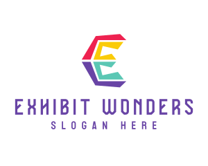 Colorful Letter E logo
