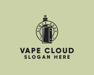 Vape Banner Badge logo design