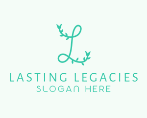 Simple Vine Letter L logo design