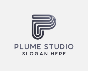 Interior Design Studio Letter P logo design