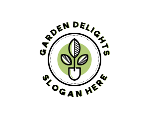 Plant Shovel Garden logo design