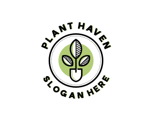 Plant Shovel Garden logo design