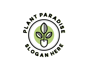 Plant Shovel Garden logo design