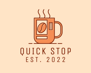 Hot Coffee Vending Machine logo design