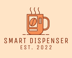 Hot Coffee Vending Machine logo design