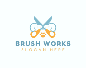 Grooming Dog Veterinary Logo