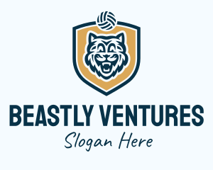 Volleyball Beast Shield logo design