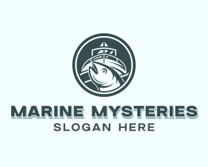 Marine Yacht Fishing logo design