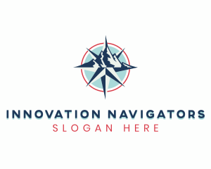 Compass Mountain Navigation logo design