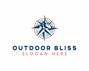 Compass Mountain Navigation logo design