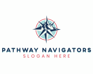 Compass Mountain Navigation logo design