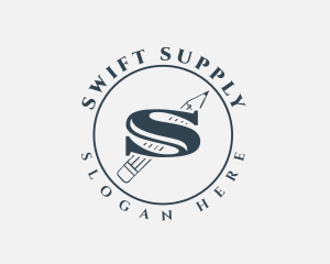 School Supply Pencil  logo design