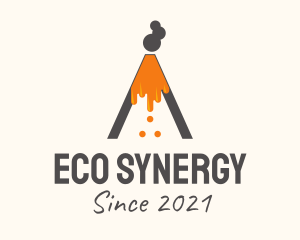 Gray Volcano Eruption  logo