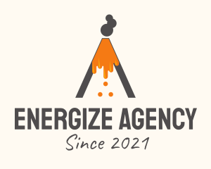 Gray Volcano Eruption  logo