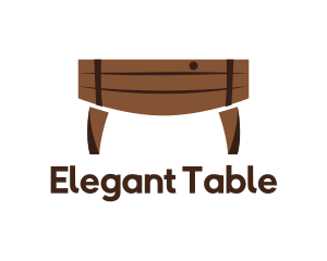 Wood Barrel Table logo design