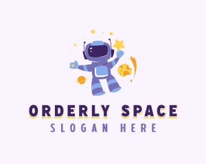 Nursery Astronaut Space  logo design