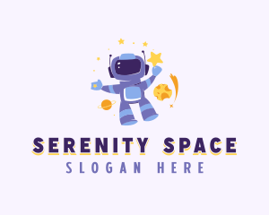 Nursery Astronaut Space  logo design