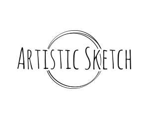 Line Art Sketch Circle logo design