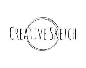 Line Art Sketch Circle logo design