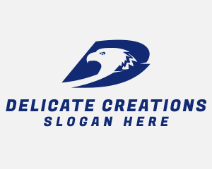 Eagle Aviation Letter D logo design