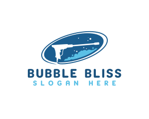 Bubble Cleaning Washer logo design