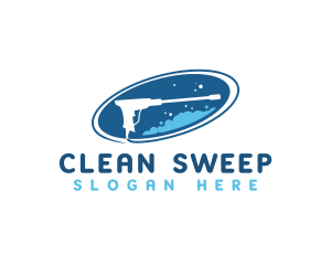 Bubble Cleaning Washer logo design