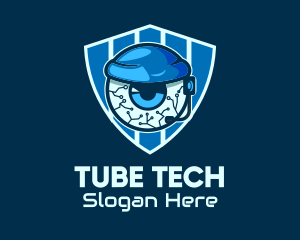 Gamer Tech Eye Eyeball  logo design