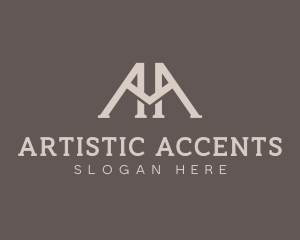 Modern Minimalist Letter AA logo design