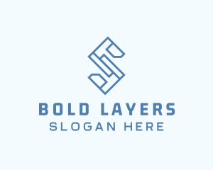 Geometric Business Letter S logo design