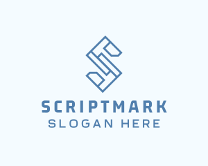 Geometric Business Letter S logo design